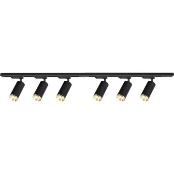 MICA rööpsüsteemi suunatav valgusti 6xGU10/10W/230V must/kuldne