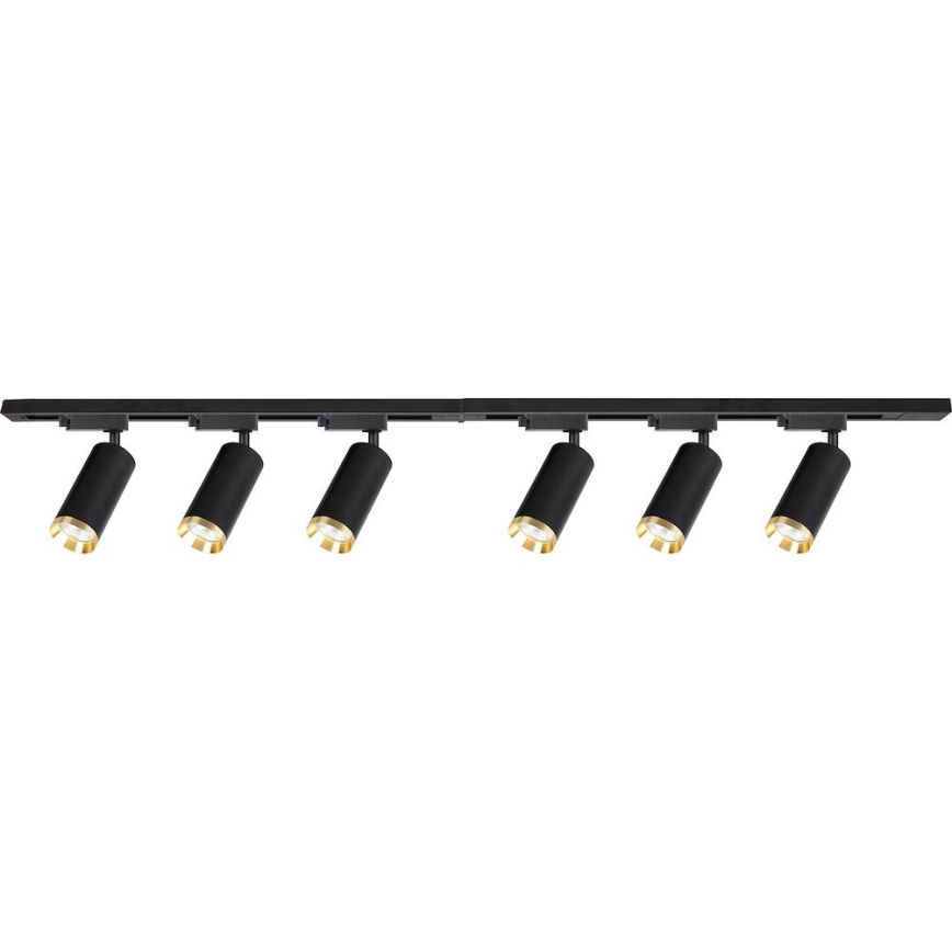 MICA rööpsüsteemi suunatav valgusti 6xGU10/10W/230V must/kuldne