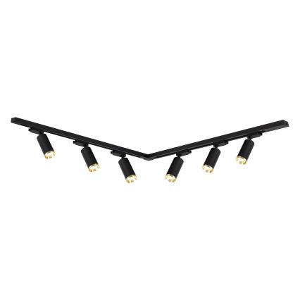 MICA rööpsüsteemi suunatav valgusti 6xGU10/10W/230V must/kuldne