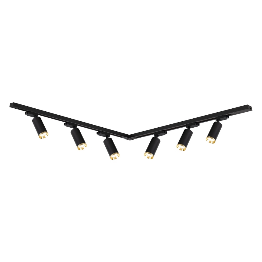 MICA rööpsüsteemi suunatav valgusti 6xGU10/10W/230V must/kuldne