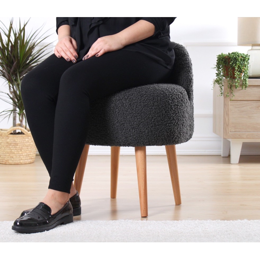 MIKI taburet, läbimõõt 46 cm, tumehall