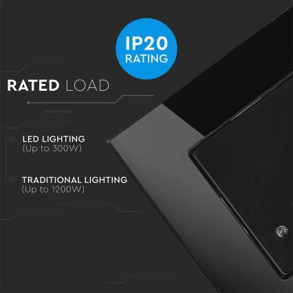 Mikrolaine liikumisandur 180° 300W/230V must