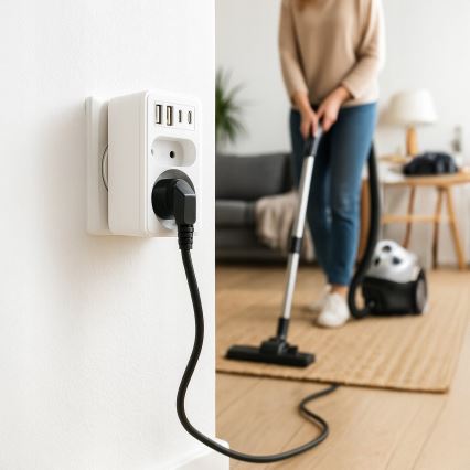 Mitmikpistik 2× pistikupesa + 2× USB-C + 2× USB-A