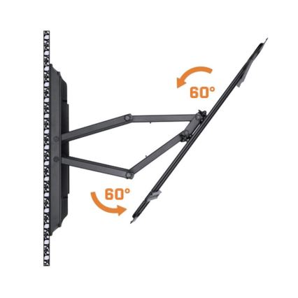 MK FLORIA MKF-17DP641 - Seinakinnitus telerile liigendiga 80" must
