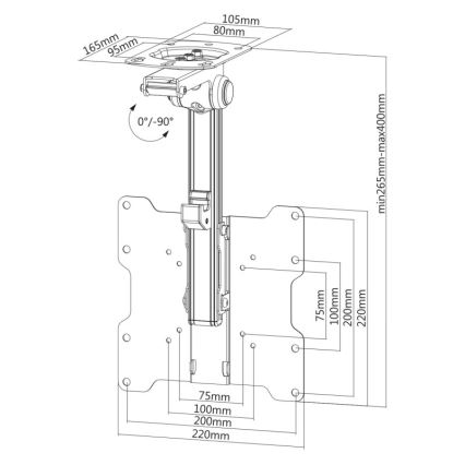 MK FLORIA MKF-17DS220 - Laekinnitus telerile 46 must