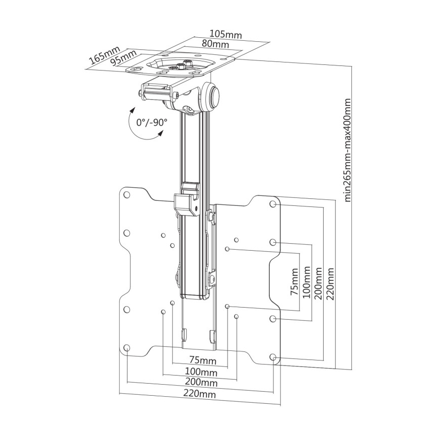 MK FLORIA MKF-17DS220 - Laekinnitus telerile 46 must