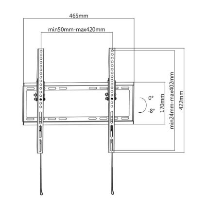 MK FLORIA MKF-20DN447 - Kokkupandav TV seinahoidik 65" must