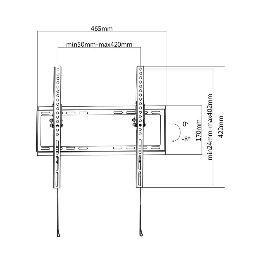 MK FLORIA MKF-20DN447 - Kokkupandav TV seinahoidik 65" must