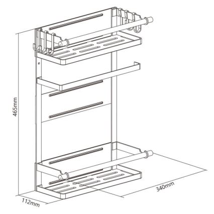 MK FLORIA MKF-21MG01W - Magnetiline organiseerija  46,5x34 cm valge
