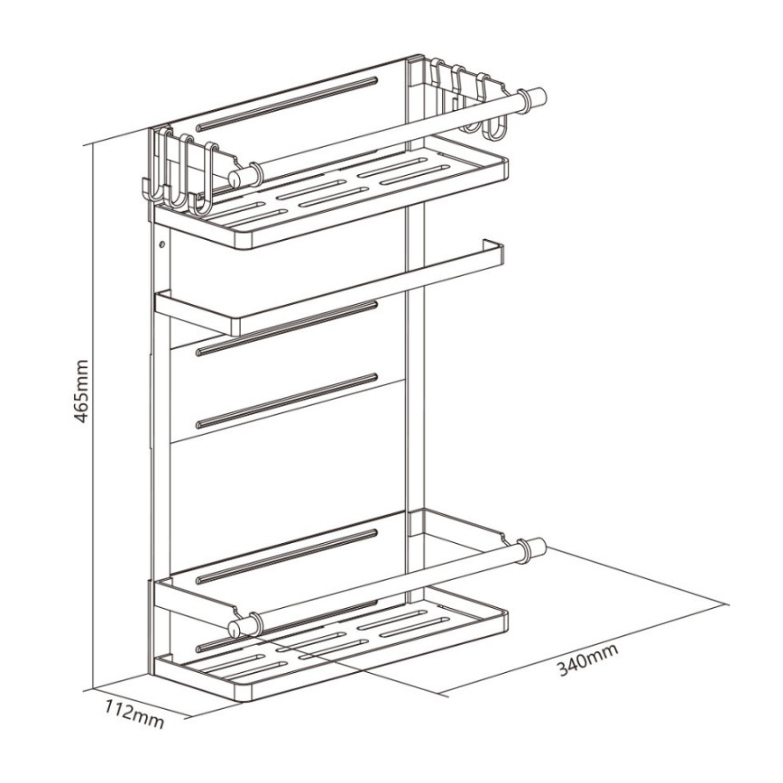 MK FLORIA MKF-21MG01W - Magnetiline organiseerija  46,5x34 cm valge