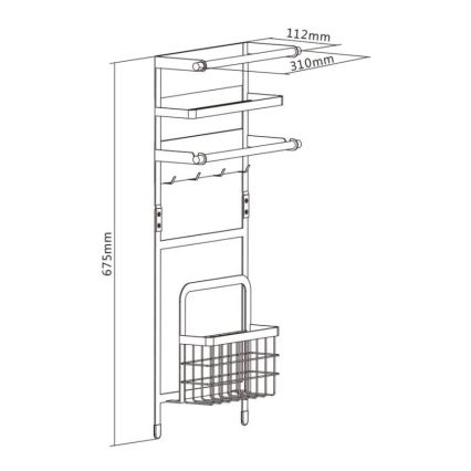 MK FLORIA MKF-21MG02W - Magnetiline organiseerija 67,5x31 cm valge