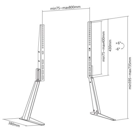 MK FLORIA MKF-21ST841 - Kallutatav TV alus 32-70“ must