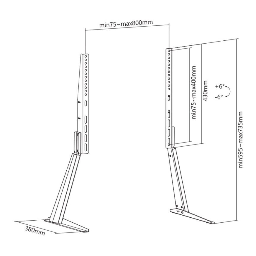 MK FLORIA MKF-21ST841 - Kallutatav TV alus 32-70“ must