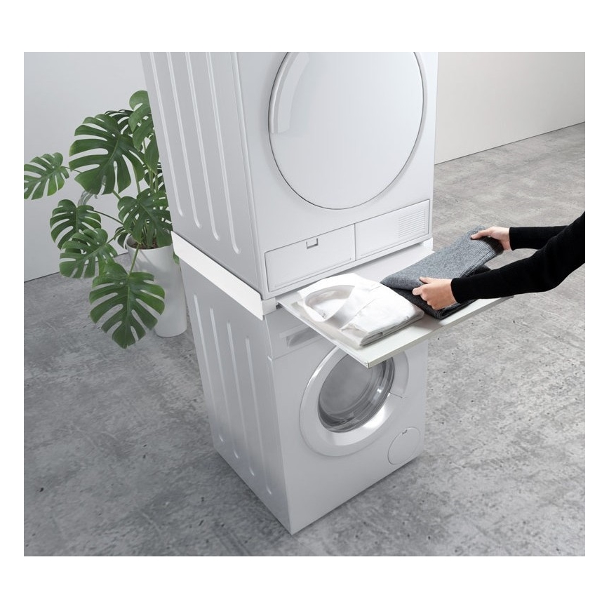 MK FLORIA MKF-23MZ601 - Virnastamiskomplekt pesumasinale ja kuivatile koos väljatõmmatava osaga 60 cm valge
