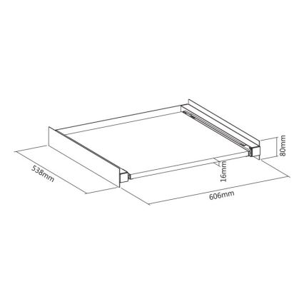 MK FLORIA MKF-23MZ601 - Virnastamiskomplekt pesumasinale ja kuivatile koos väljatõmmatava osaga 60 cm valge