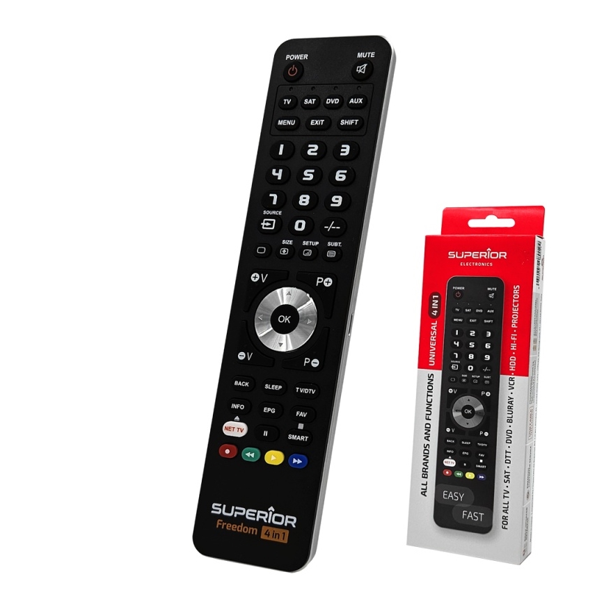 MK FLORIA Superior FREEDOM 4-ühes USB - Kaugjuhtimispult 4-ühes USB 2xAAA