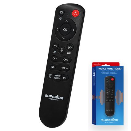 MK FLORIA Superior RC UNI TV LG VOICE - asenduskaugjuhtimispult LG teleritele, 2xAAA