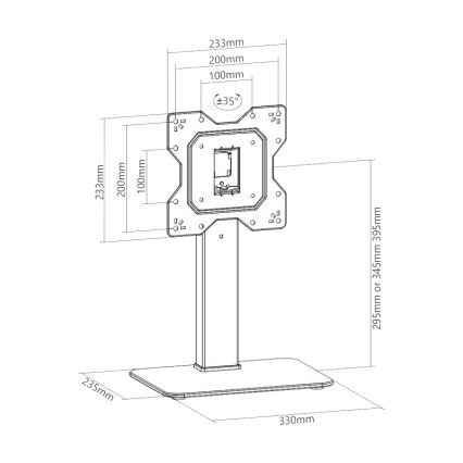MK FLORIA Superior SUPSTV019 - Seisev telerikinnitus 23-43 must