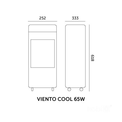 Mobiilne õhujahuti VIENTO COOL 65W/230V valge + kaugjuhtimispult