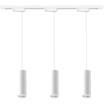 Modernne rippvalgusti kaabliga PIPE liistsüsteemile 3xGU10/10W/230V, valge
