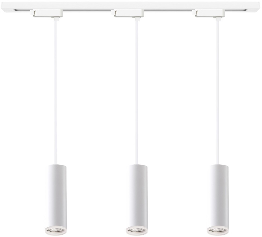 Modernne rippvalgusti kaabliga PIPE liistsüsteemile 3xGU10/10W/230V, valge