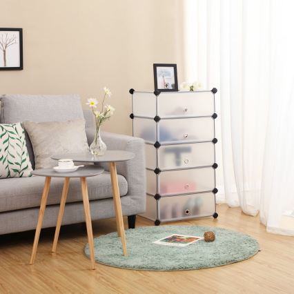 Modulaarne sahtlitega riiul BOXIFY, valge