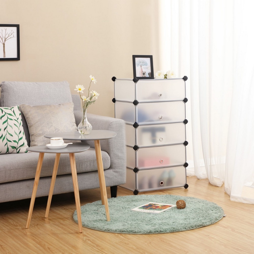 Modulaarne sahtlitega riiul BOXIFY, valge