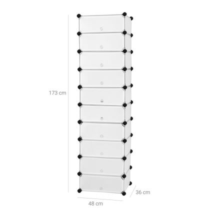 Modulaarne sahtlitega riiul BOXIFY, valge