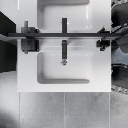 MOLDE 80 cm vannitoakapp valamuga, roheline