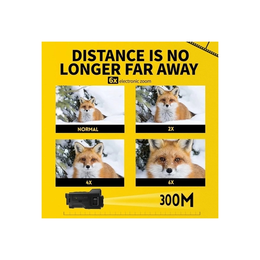 Monokulaarne öönägemisega teleskoop 6x25 2000 mAh