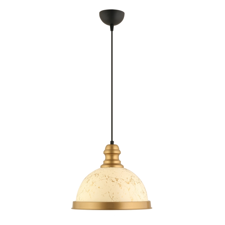 MONZA ripplamp 1xE27/40W/230V, diameeter 29 cm, kreem/pruun