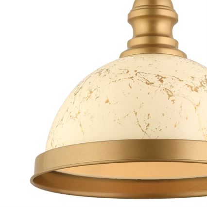 MONZA ripplamp 1xE27/40W/230V, diameeter 29 cm, kreem/pruun