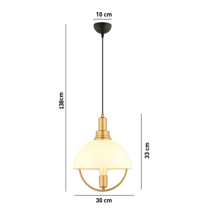 MONZA rippvalgusti 1xE27/40W/230V läbimõõt 30 cm kreem/kolloidne