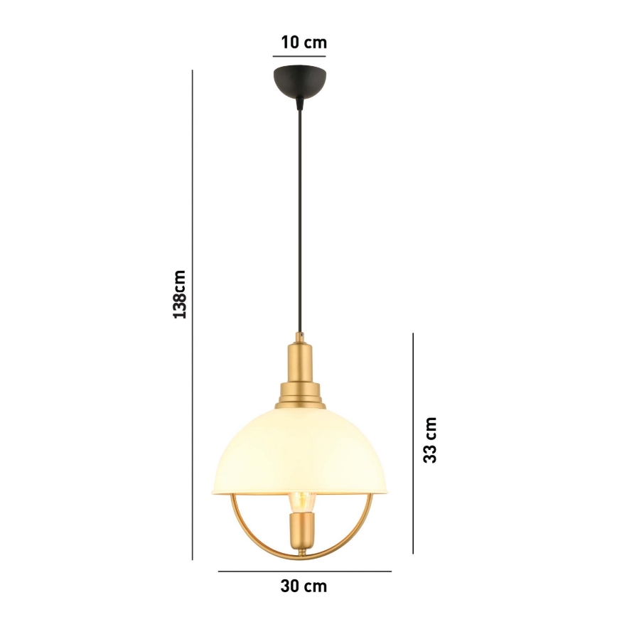 MONZA rippvalgusti 1xE27/40W/230V läbimõõt 30 cm kreem/kolloidne