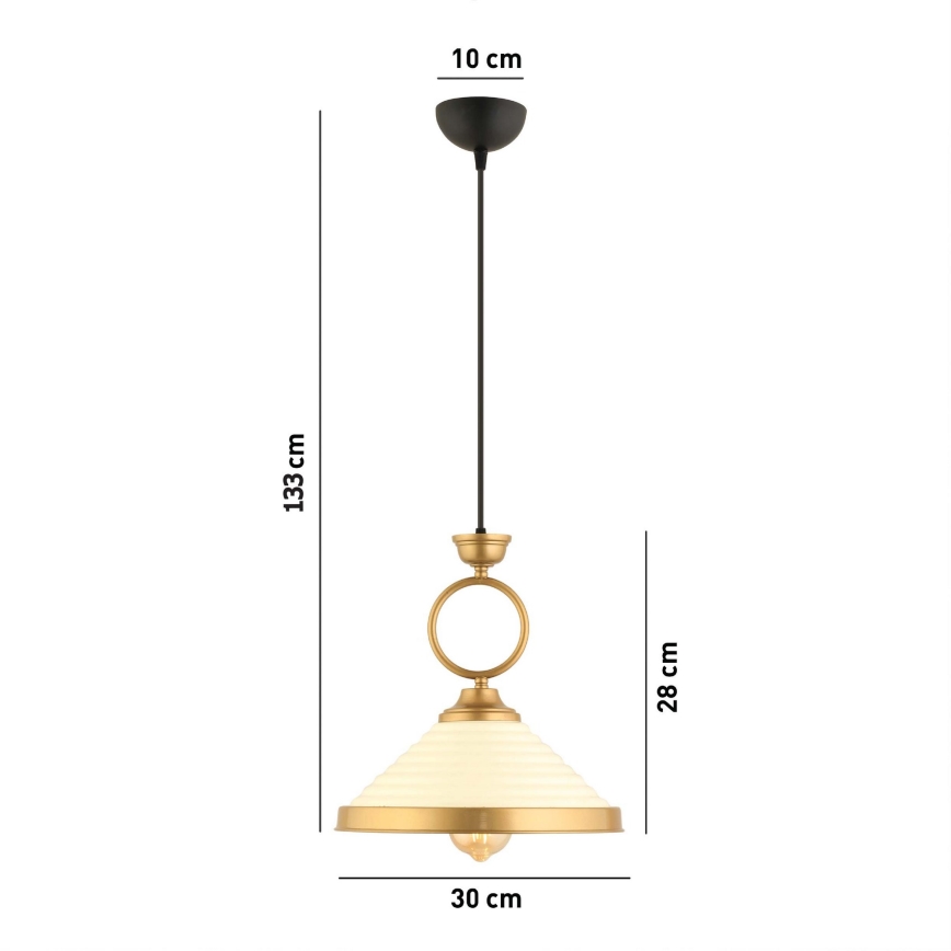 MONZA riputatav valgus 1xE27/40W/230V läbimõõt 30 cm kreem/broze