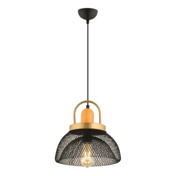 MONZA riputuslamp 1xE27/40W/230V, läbimõõt 29 cm, must/kuld