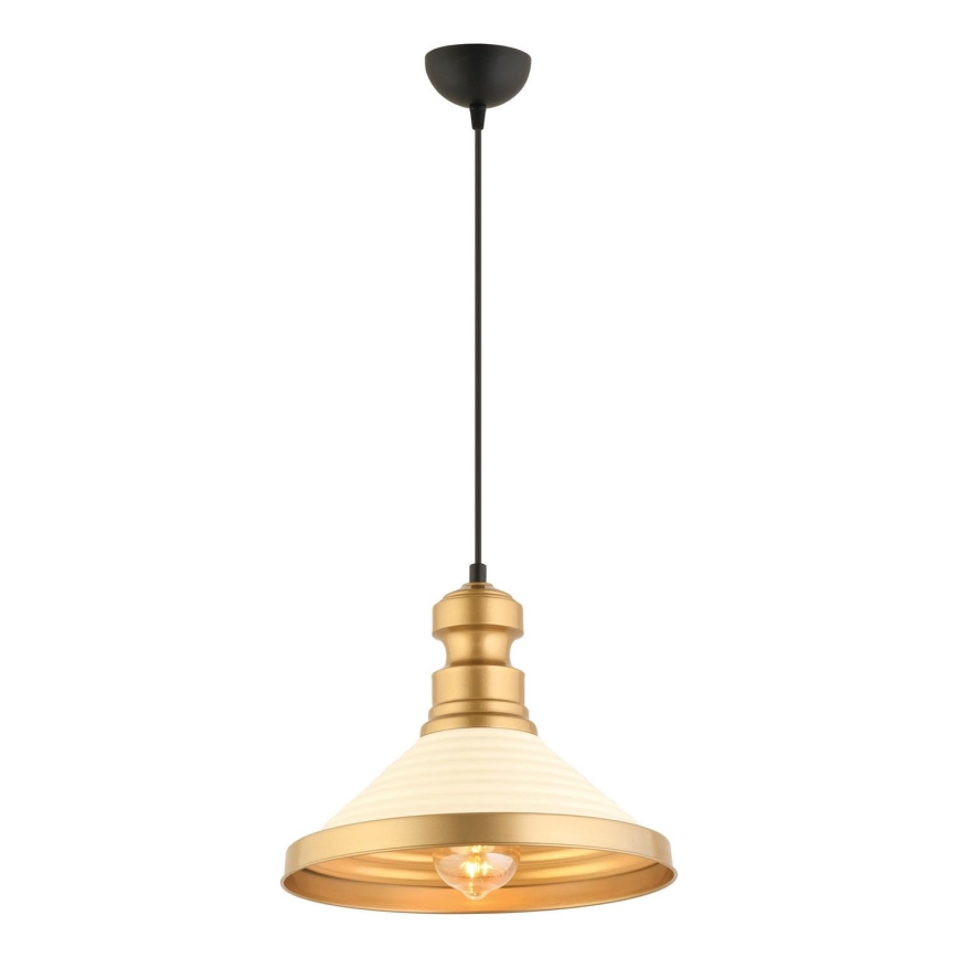 MONZA riputusvalgusti 1xE27/40W/230V diameeter 30 cm kreem/kuld