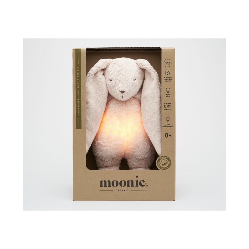 Moonie - Kaisuloom meloodia ja valgusega 2.0 jänes organic roos