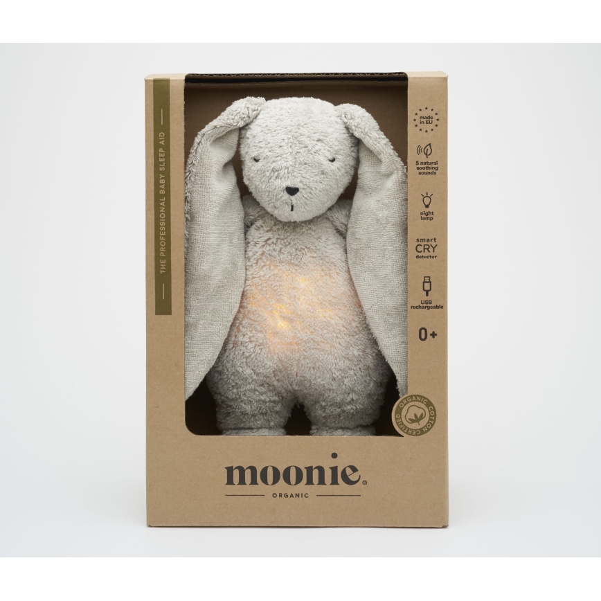 Moonie - Kaisuloom meloodia ja valgusega jänes 2.0 organic hall