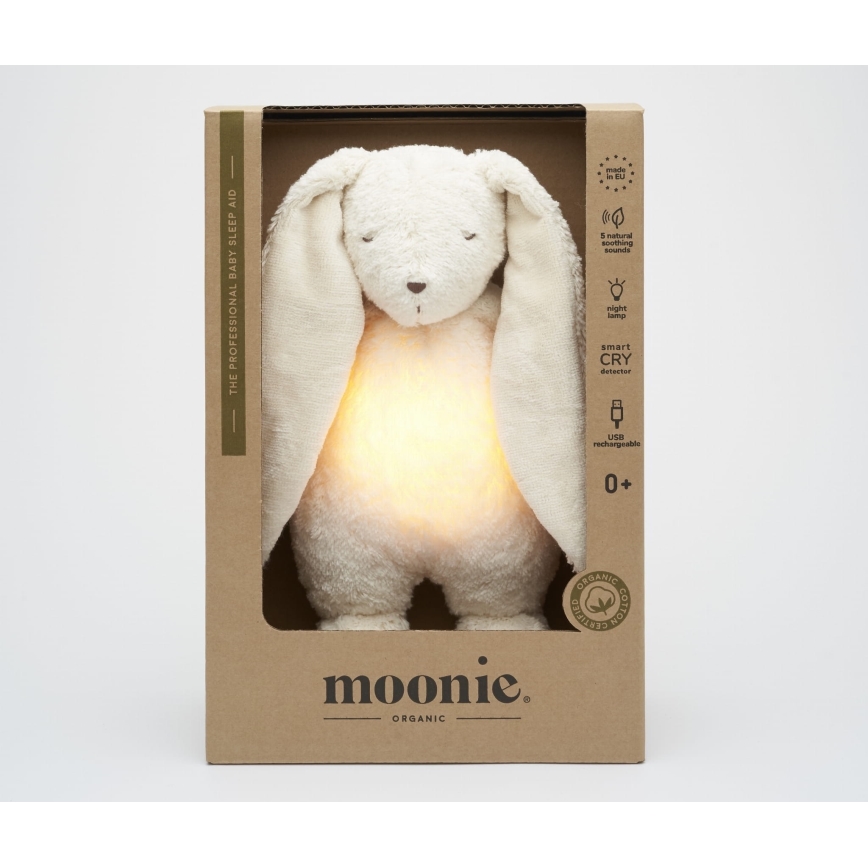 Moonie - Kaisuloom meloodia ja valgusega jänes 2.0 organic polar