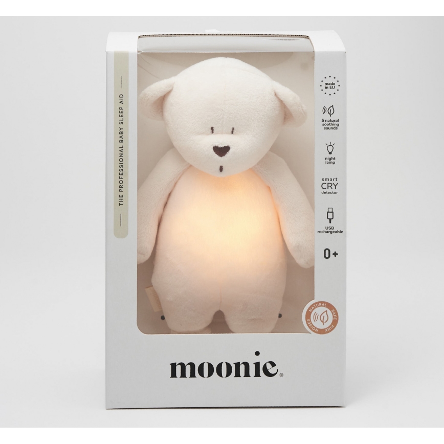 Moonie - Kaisuloom meloodia ja valgusega väike karu 2.0 cream