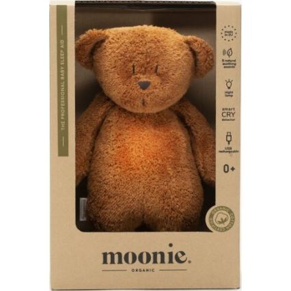 Moonie - Kaisuloom meloodia ja valgusega väike karu 2.0 organic caramel