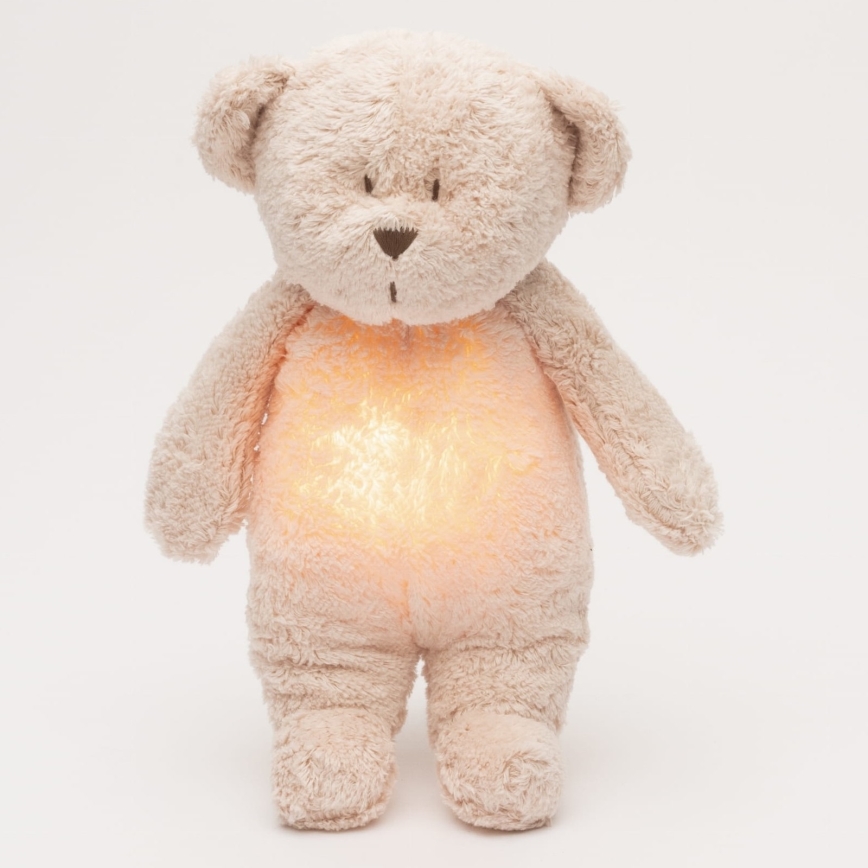Moonie - Kaisuloom meloodia ja valgusega väike karu 2.0 organic roos
