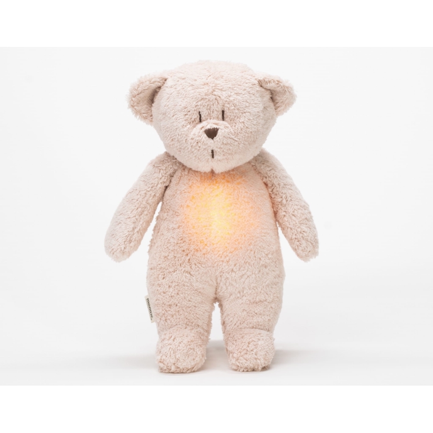 Moonie - Kaisuloom meloodia ja valgusega väike karu 2.0 organic roos