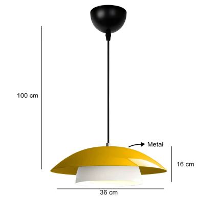 MOONLIGH ripplamp kaabliga 1xE27/40W/230V kollane