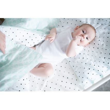 MOTHERHOOD - Puuvillane muslin voodilina beebivoodisse Pro-Washed 2 - osaline sinine