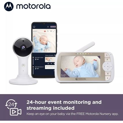 Motorola VM65X - Nutikas laetav beebimonitor Wi-Fi