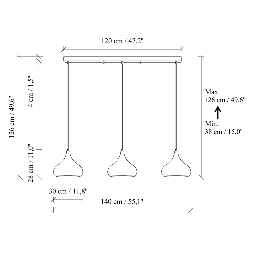 MUBA 3xE27/40W/230V must LED lamp