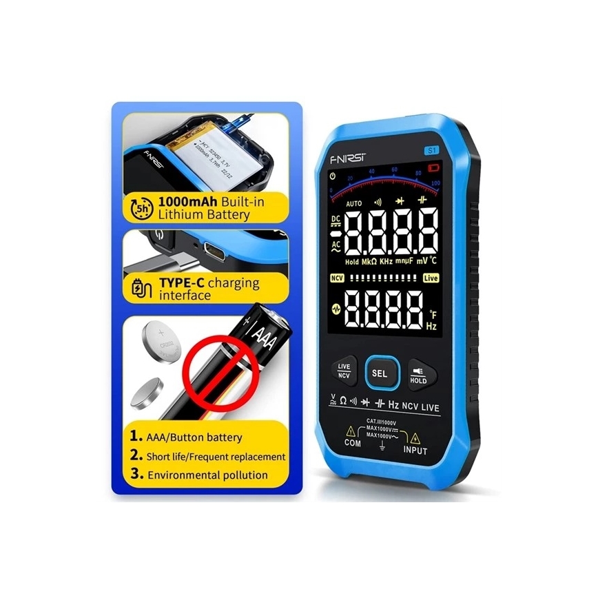 Multimeeter 1000 mAh 5V
