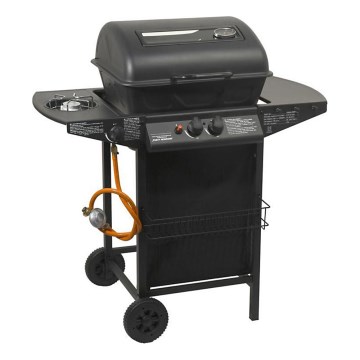 Must 3-põletiline gaasigrill